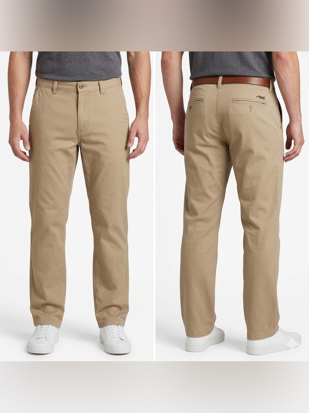 Men's Classic Straight Pants - Khaki
